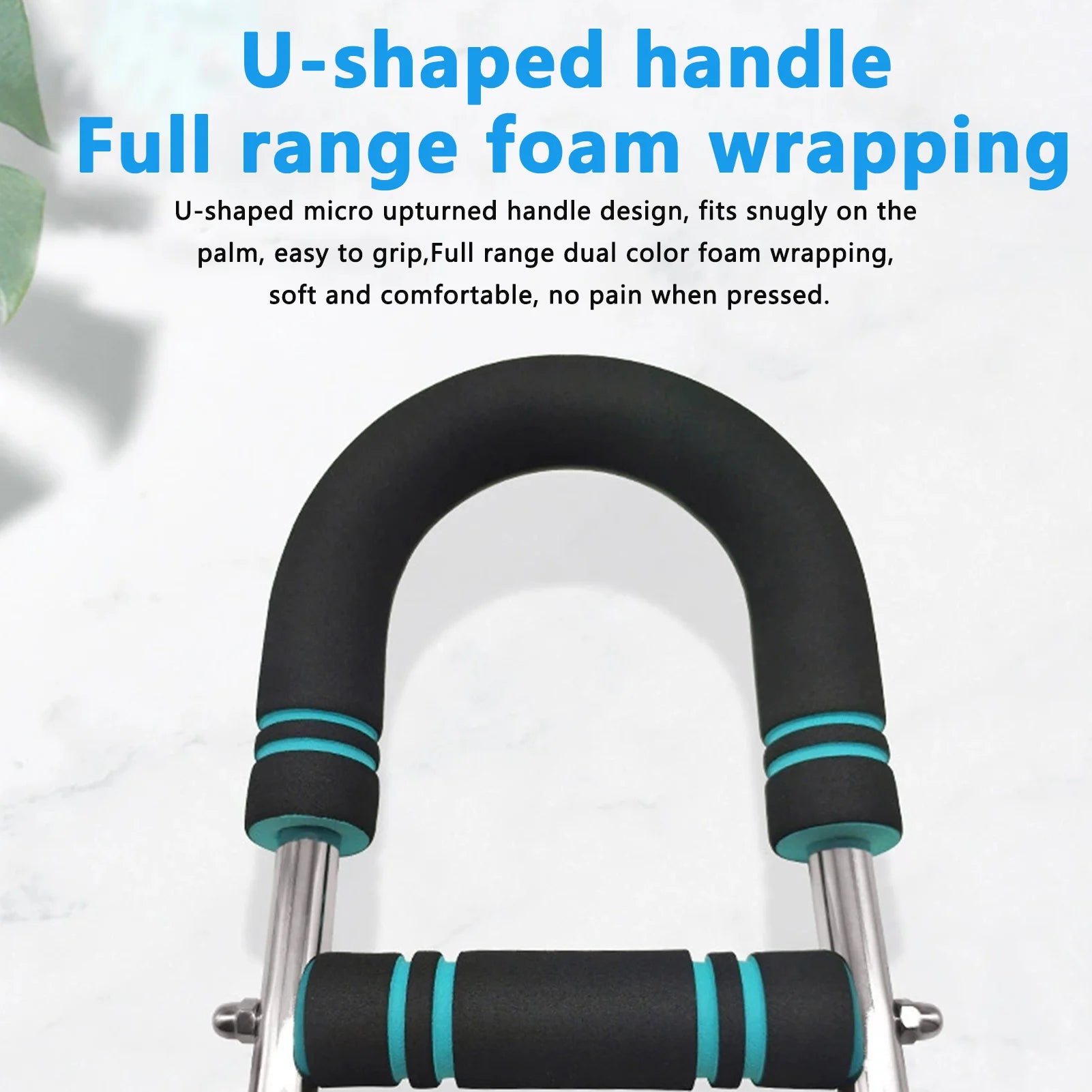 Adjustable U Type Arm Strength Trainer for Men Women Home Gym Chest Workout Portable Wrist Exerciser with Foam Grip 68x18cm